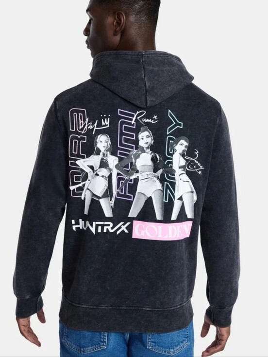 Kpop Demon Hunters Other - KPOP Demon Hunters Black Hoodie - Men's Pullover Sweatshirt